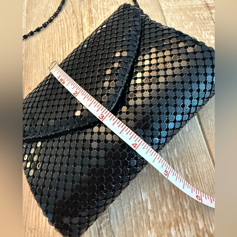 VINTAGE Y & S Originals Evening Clutch Purse Crossbody Mini Black Metallic - Picture 4 of 4